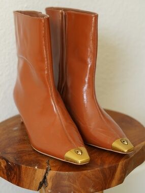 KURT GEIGER LONDON Patent Leather Regent Ankle Boots 55